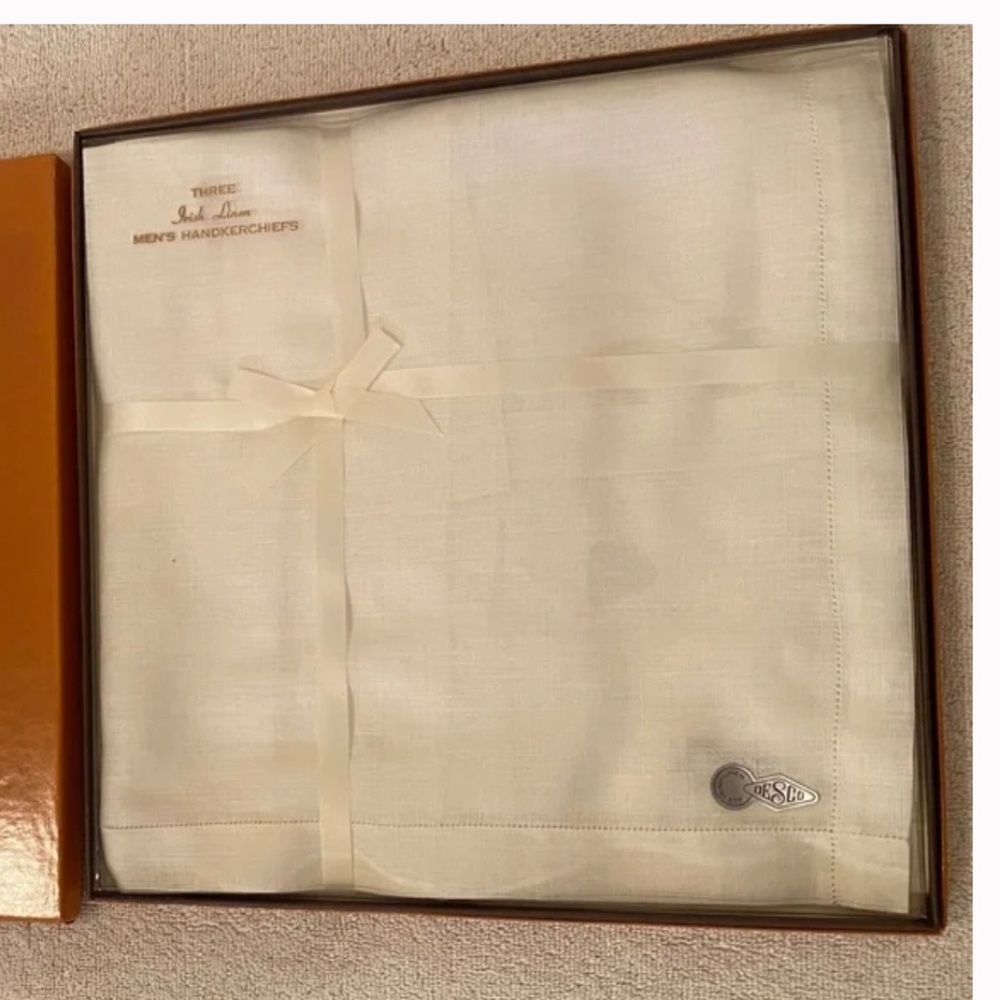 Three Fine Irish Linen Handkerchiefs